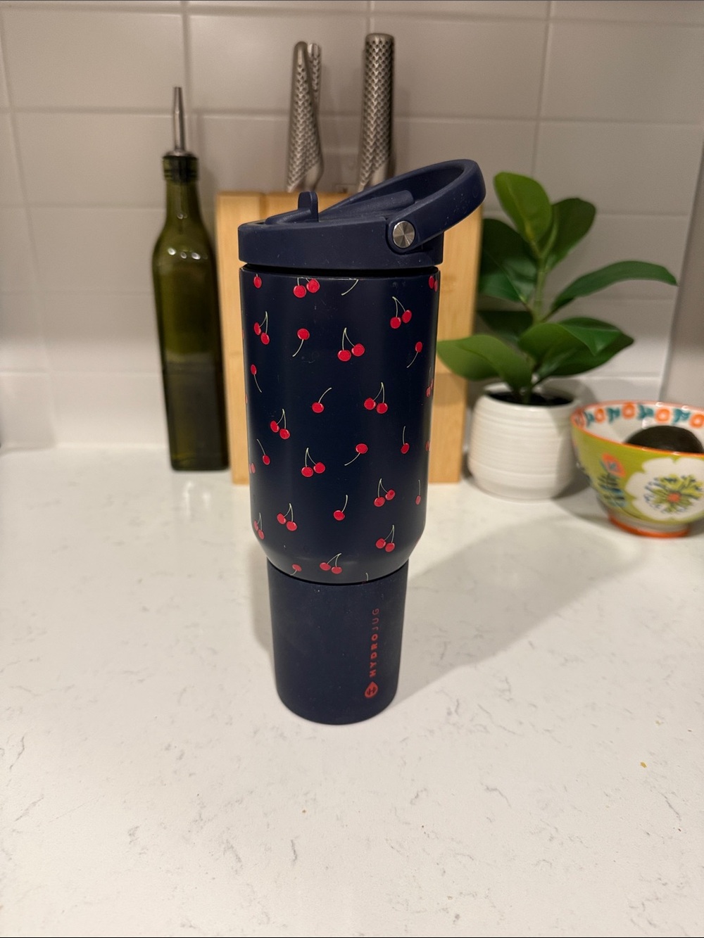 Hydrojug midnight cherries water bottle